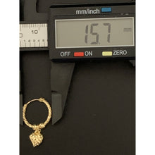 Load image into Gallery viewer, 18K Gold Earrings Hoops Heart 2.47 grams - Rafant
