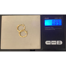 Load image into Gallery viewer, 18K Gold Earrings Hoops Loops Small 0.89 grams - Rafant
