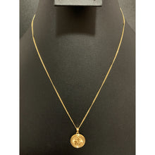 Load image into Gallery viewer, 18K Gold Necklace Chain 18 inches with Lucky Good Fortune Pendant 1.46 grams - Rafant
