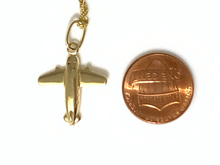 Load image into Gallery viewer, New Authentic 18K Saudi Gold 18&quot; Necklace with Airplane Pendant - Rafant
