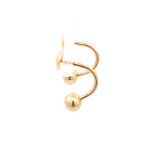 Load image into Gallery viewer, 18K Gold Earrings Ball Heart Small - Rafant
