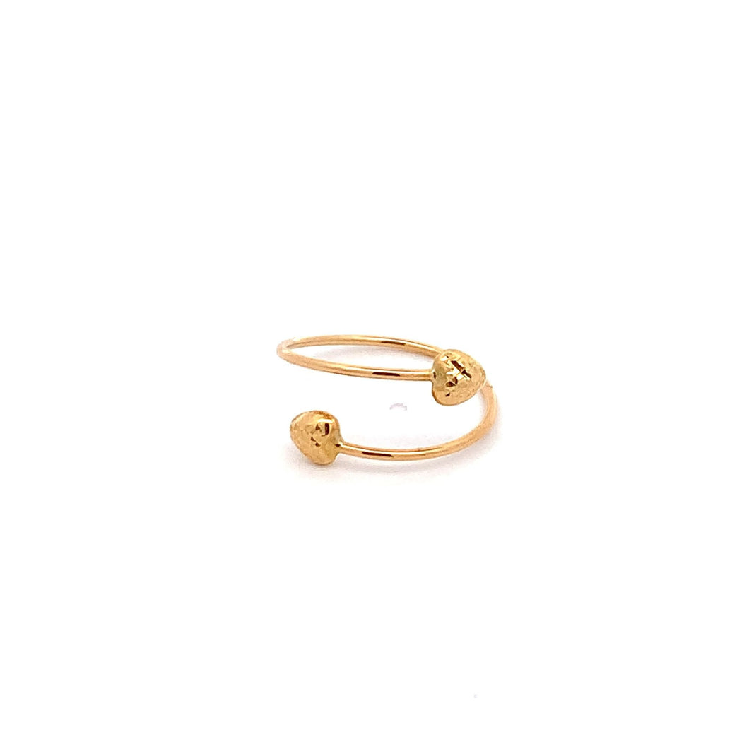 18K Gold Ring Heart Size 6 - Rafant