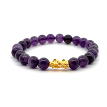 Load image into Gallery viewer, 24K Gold  Lucky Charm Piyao Pixiu Bracelet Natural Gemstones Birthstones Feng Shui - Rafant
