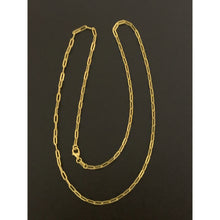 Load image into Gallery viewer, 18K Gold Necklace Chain Paperclip Small Links 18 inches 2.78 grams Thin - Rafant
