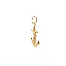 Load image into Gallery viewer, 18K Yellow Gold Pendant Anchor  Religious Jesus Christ Cross - Rafant

