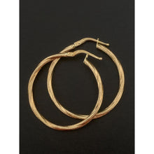 Load image into Gallery viewer, 18K Gold Earrings Hoops Loops Twisted 1.62 grams - Rafant
