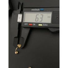 Load image into Gallery viewer, 18K Gold Earrings Cuff Heart Ball Pendant 1.27 grams - Rafant
