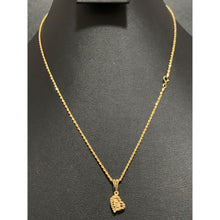 Load image into Gallery viewer, 18K Gold Necklace Chain 17.50 inches with Heart Pendant 1.62 grams - Rafant
