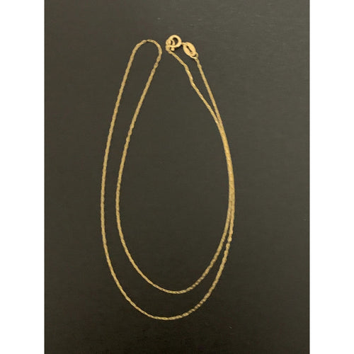 18K Gold Necklace Chain 18 inches 0.73 grams - Rafant
