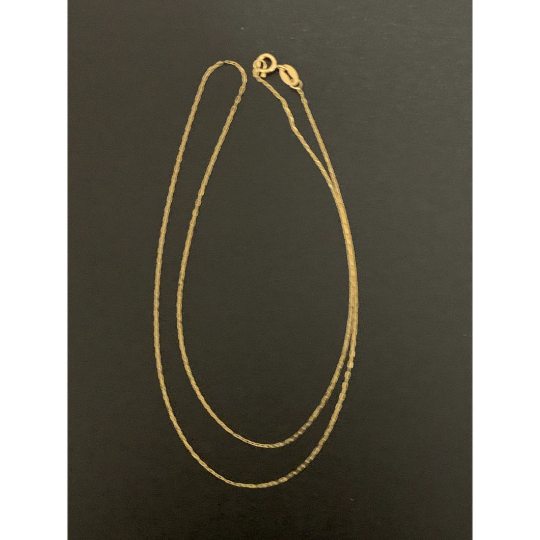 18K Gold Necklace Chain 18 inches 0.73 grams - Rafant