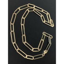 Load image into Gallery viewer, 18K Japan Gold Paperclips Chain Link Necklace 17.50 inches 4.95 grams - Rafant
