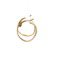 Load image into Gallery viewer, 18K Gold Earrings Hoops Irregular Small 1.04 grams - Rafant

