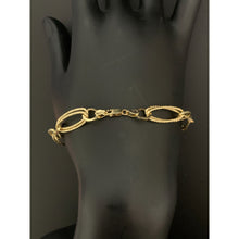 Load image into Gallery viewer, 18K Gold Bracelet Chunky Oval Link Chain 7.25 inches 2.90 grams - Rafant
