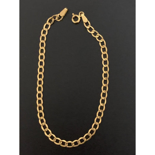 18K Gold Bracelet Curb Link 7.5 inches 1.91 grams - Rafant