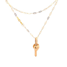 Load image into Gallery viewer, 18K Yellow Gold Necklace Chain 18 inches Heart Pendant 1.53 grams - Rafant
