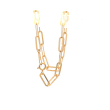 Load image into Gallery viewer, 18K Yellow Gold Bracelet Paperclip 1.75 grams Size 7 inches - Rafant
