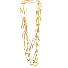 Load image into Gallery viewer, 18K Yellow Gold Necklace Chain Paperclip 16 inches 1.39 grams - Rafant
