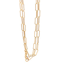 Load image into Gallery viewer, 18K Yellow Gold Necklace Chain Paperclip 16 inches 1.39 grams - Rafant
