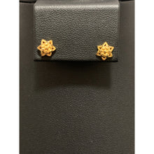 Load image into Gallery viewer, 18K Gold Stud Earrings Screw Type Star 0.41 grams - Rafant
