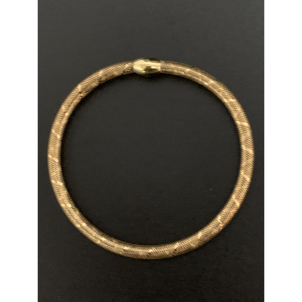18K Gold Bracelet Soft Bangles Mesh Stretchable 1.06 grams - Rafant