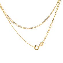 Load image into Gallery viewer, 18K Yellow Gold Necklace Chain Curb 15.75 inches 1.01 grams - Rafant
