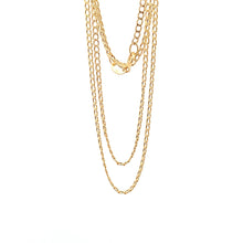 Load image into Gallery viewer, 18K Yellow Gold Necklace Chain Curb 15.75 inches 1.01 grams - Rafant
