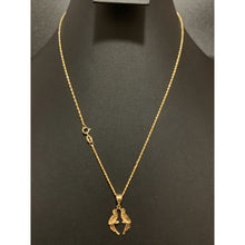 Load image into Gallery viewer, 18K Gold Necklace Chain Twisted 18 inches Love Birds Pendant 2.02 grams - Rafant
