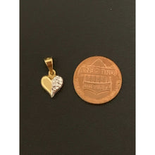 Load image into Gallery viewer, 18K Gold Pendant Heart Two Tone White Yellow 0.50 grams - Rafant
