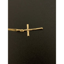 Load image into Gallery viewer, 18K Gold Necklace Chain 17.75 inches with Cross Pendant 1.15 grams - Rafant
