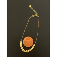 Load image into Gallery viewer, 18K Gold Bracelet Charms Discs Size 6.5 inches plus 1” extension 0.50 grams - Rafant
