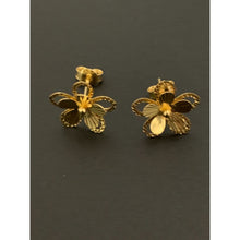 Load image into Gallery viewer, 18K Gold Earrings Stud Flower 1.15 grams - Rafant
