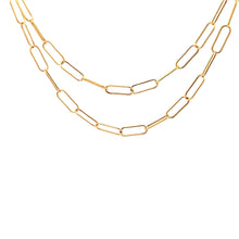 Load image into Gallery viewer, 18K Yellow Gold Necklace Chain Paperclip 1.36 grams Size 16 inches - Rafant
