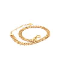 Load image into Gallery viewer, 18K Yellow Gold Bracelet Bismark Chain 2.29 grams 5.75 inches plus 1&quot; extension - Rafant
