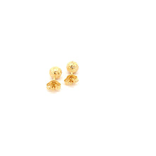 Load image into Gallery viewer, 18K Yellow Gold Earrings Stud Ball Textured 1.07 grams Small - Rafant
