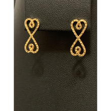 Load image into Gallery viewer, 18K Gold Earrings Post Infinity 1.80 grams - Rafant
