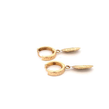 Load image into Gallery viewer, 18K Yellow Gold Earrings Huggie Dangle Woman Lady 2.02 grams - Rafant
