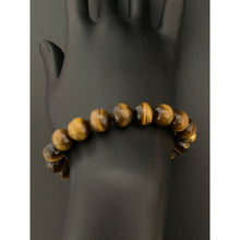 Load image into Gallery viewer, 24K Gold Money Bag Lucky Charm Bracelet Tiger Eye Gemstones - Rafant
