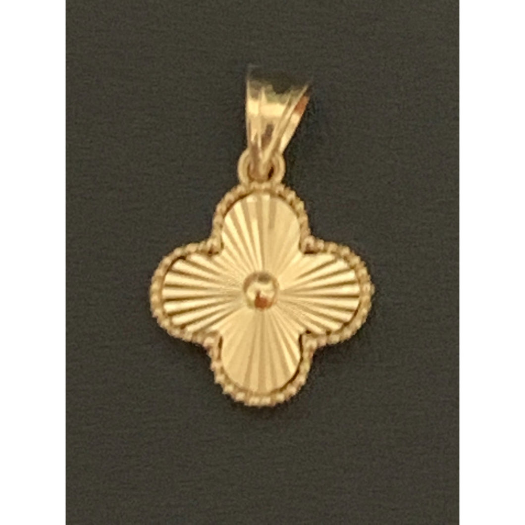 18K Gold Pendant Flower 0.94 grams - Rafant