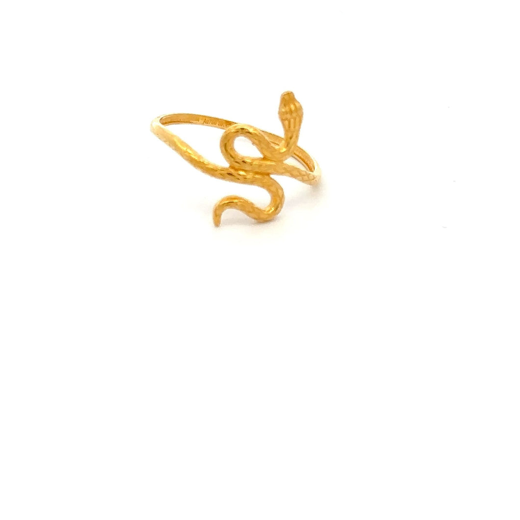 18K Gold Ring Snake 0.98 grams Size 5.75 - Rafant