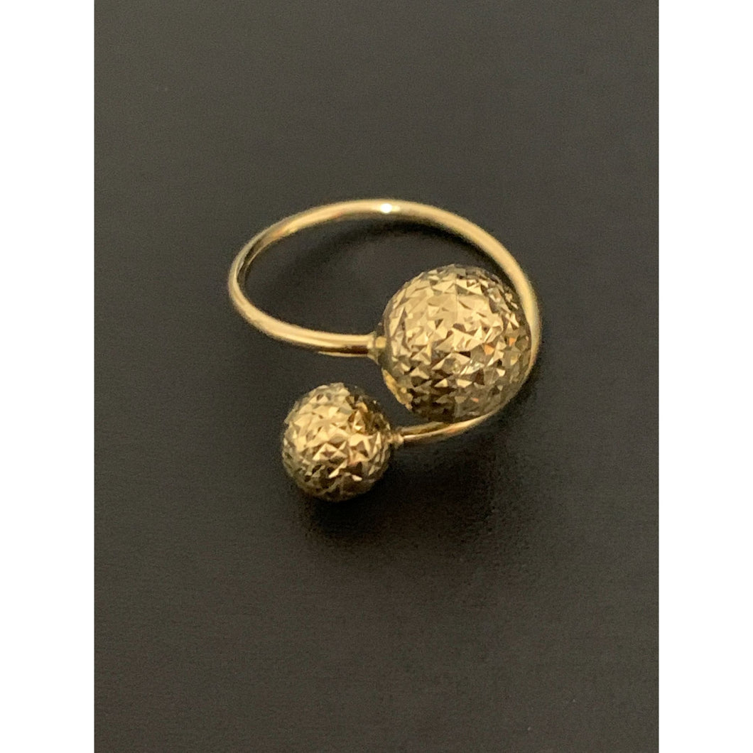 18K Gold Ring Ball 1.32 grams Size 6 - Rafant