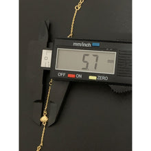 Load image into Gallery viewer, 18K Gold Bracelet Heart Bar Charms 7.25 inches 1.92 grams - Rafant
