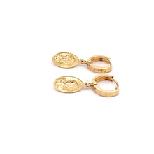 Load image into Gallery viewer, 18K Yellow Gold Earrings Huggie Dangle Woman Lady 2.02 grams - Rafant
