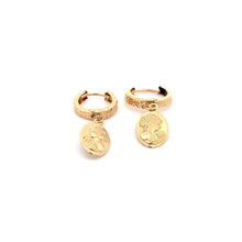 Load image into Gallery viewer, 18K Yellow Gold Earrings Huggie Dangle Woman Lady 2.02 grams - Rafant
