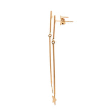 Load image into Gallery viewer, 18K Yellow Gold Earrings Dangling Star 1.51 grams - Rafant
