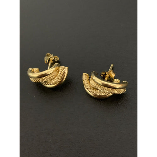18K Gold Earrings Stud 1.87 grams - Rafant
