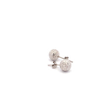 Load image into Gallery viewer, 18K White Gold Earrings Stud Balls 1.09 grams - Rafant
