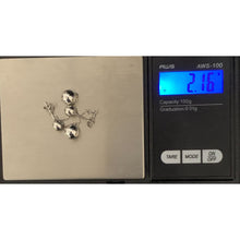 Load image into Gallery viewer, 18K Gold Earrings Dangling Balls White Gold 2.16 grams - Rafant
