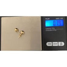 Load image into Gallery viewer, 18K Gold Earrings Stud Balls Polished 0.79 grams - Rafant
