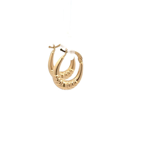 18K Gold Earrings Hoops Tiny 1 gram - Rafant