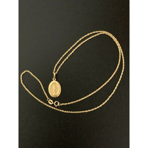18K Saudi Gold Necklace Chain 17.75
